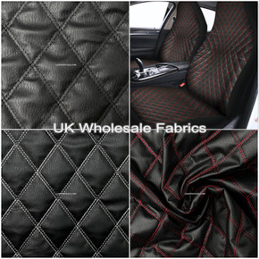 Bentley Stitched Quilted & Padded Vinyl Faux Leather Fabric