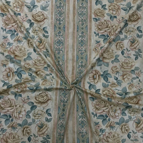 Roses Floral Cotton Vintage Damask Curtain Fabric Roses Floral Cotton Vintage Damask Curtain Fabric