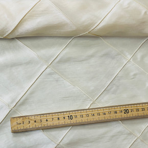 Prestige Fabric importer and wholesaler taffeta fabrics. Diamonds quilted patchwork taffeta fabric, cream