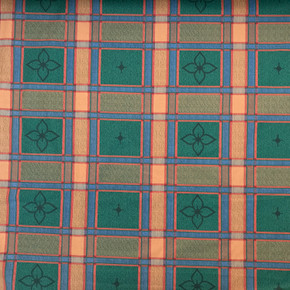 Plaid/Checkered Vintage Cotton Fabric, Green