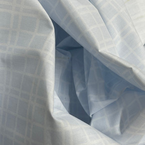 White CHECK Pattern Cotton Print FABRIC KING Wholesale, Sky Blue 140cm White CHECK Pattern Cotton Print FABRIC KING Wholesale, Sky Blue 140cm