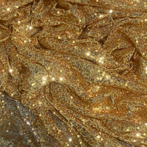 Bling Sequins On Net Dress Draping Fabric, Yellow Gold Champagne Bling Sequins On Net Dress Draping Fabric, Yellow Gold Champagne
