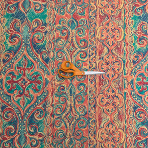 Prestige Vintage Cotton Damask Curtain Craft Sheeting Fabric , Multi