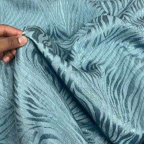 Wholesale Safari Curtain Brocade Upholstery Fabric, Sky Blue Wholesale Safari Curtain Brocade Upholstery Fabric, Sky Blue