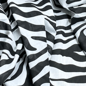 Zebra Print Polycotton Craft Fabric