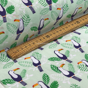 Toucan Birds Printed Polycotton Craft Fabric