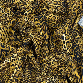 Designer Rose & Hubble 100% Cotton Animal Skin Leopard Print Fabric- Dark