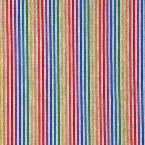Pinstripe Rainbows Digital Pride Cotton Linen Fabric