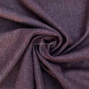 Plain Wool Blend Fabric,  Dark Red