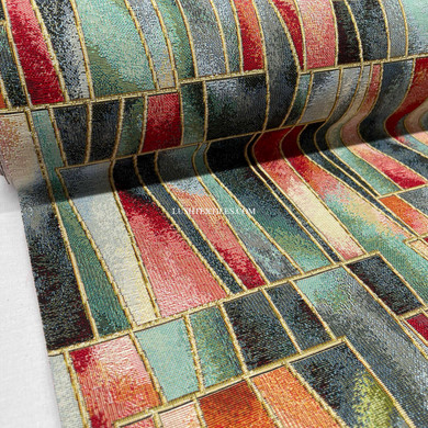 Designer Leonardo Mirrors Tapestry Upholstery Fabric