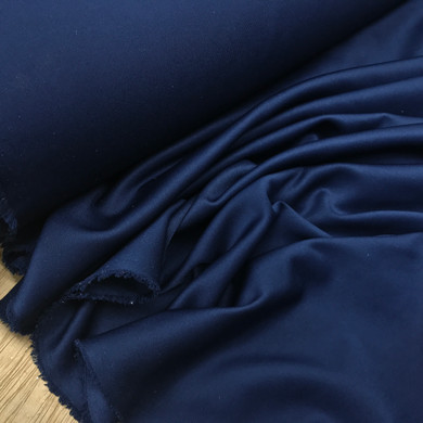 Plain Polyester Jersey Dress Fabric, Navy