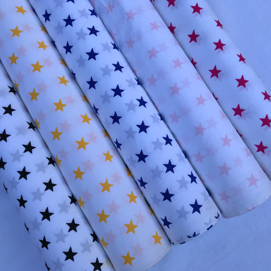 Stars Print Rose & Hubble Cotton Poplin Fabric