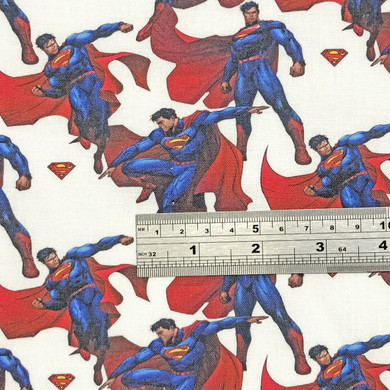 Superman Print Cotton Craft Fabric, 140cm Wide