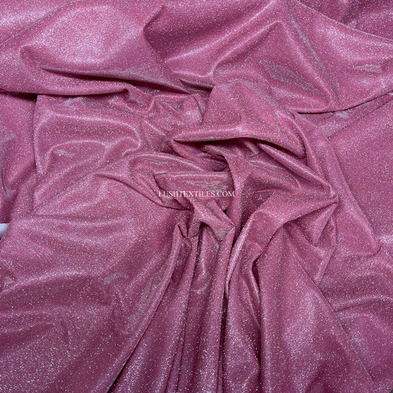 Lightweight Metallic Lurex Fabric Stretch Jersey Material - Sparkling  SILVER Glitter - 150cm wide - Lush Fabric