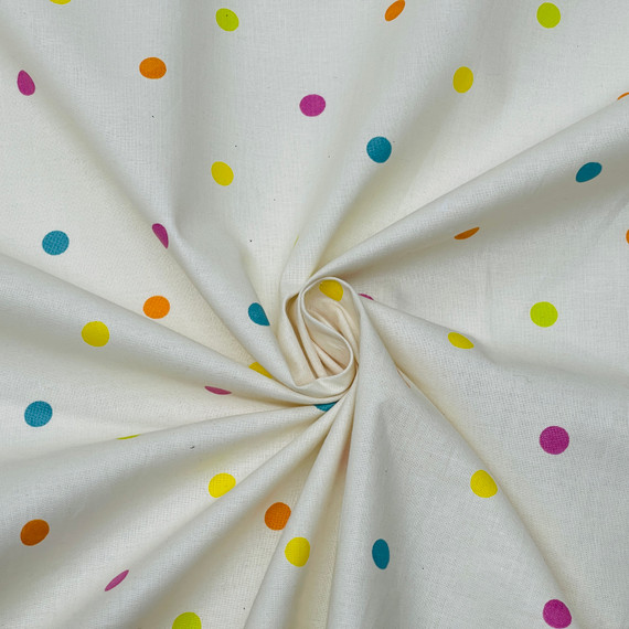 Polka Dot Spotty Cotton Craft Fabric, Tutti