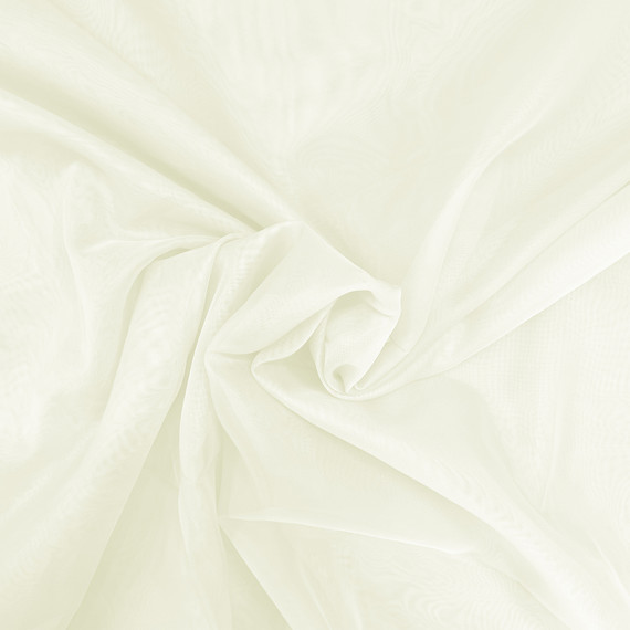 Plain Voile Draping Dress Fabric 300cm Wide, Cream