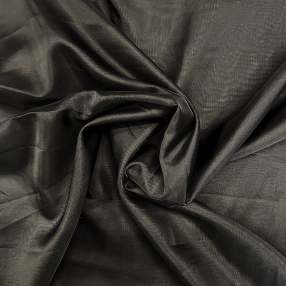 Plain Voile Draping Dress Fabric 300cm Wide, Black