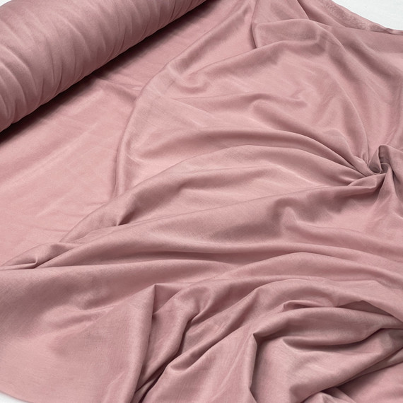 Plain Cotton Muslin Voile Fabric 300cm Wide, Dusky Pink