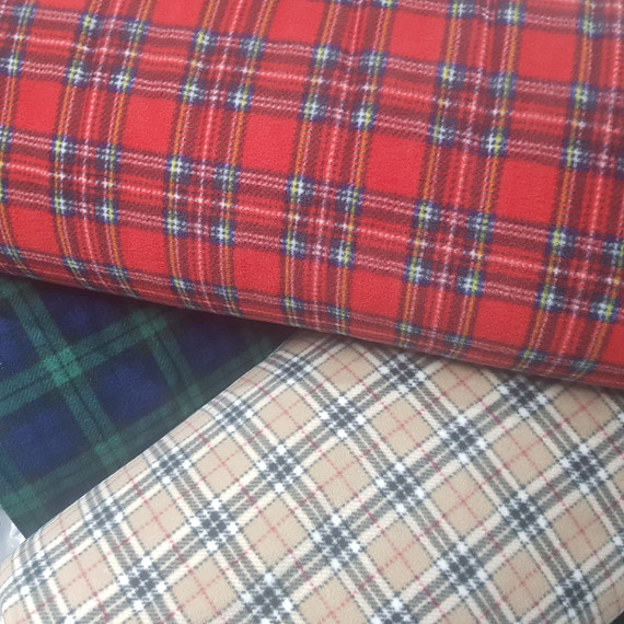 Tartan Checks Cuddle Anti Pill Polar Fleece Fabric