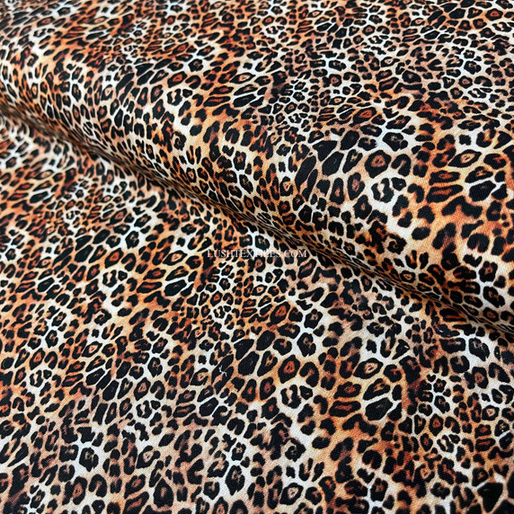 Leopard Spots Skin Print Digital Cotton Craft Fabric, 140cm Wide
