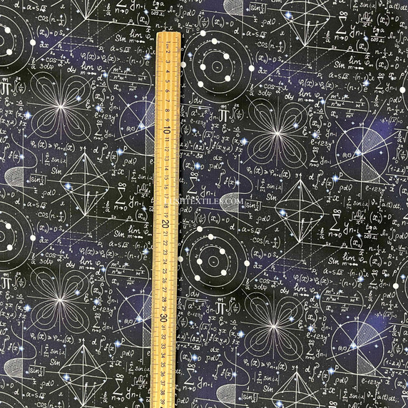 100% Cotton Fabric Maths Formulas Physics Chemistry Engineering Kids Craft Dress