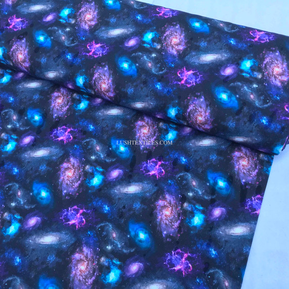 Cosmos Galaxy Space Theme Digital Cotton Fabric, 140cm Wide