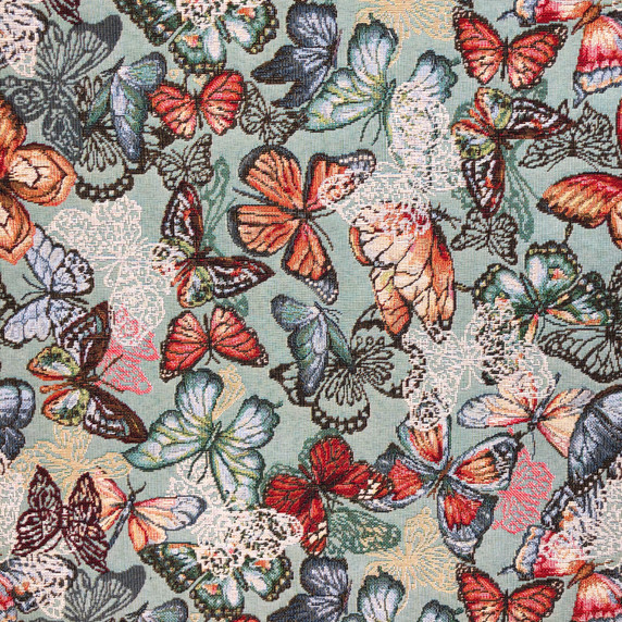 Butterfly Print Tapestry Upholstery Fabric