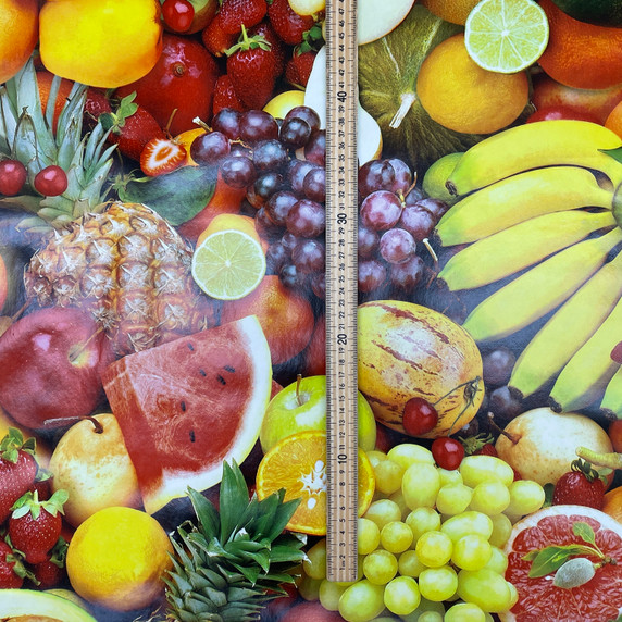 Fruits Printed PVC Table Protector Oilcloth Fabric