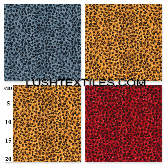 Small Leopard Spots Print Rose & Hubble Cotton Poplin Fabric