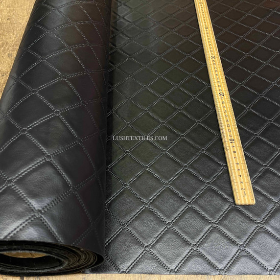 Quilted Vinyl Faux Leather Upholstery Fabric