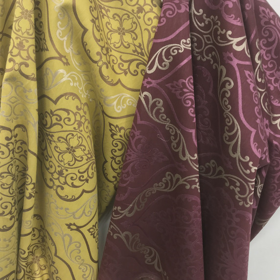 Damask Brocade Upholstery Curtain Fabric, All colours
