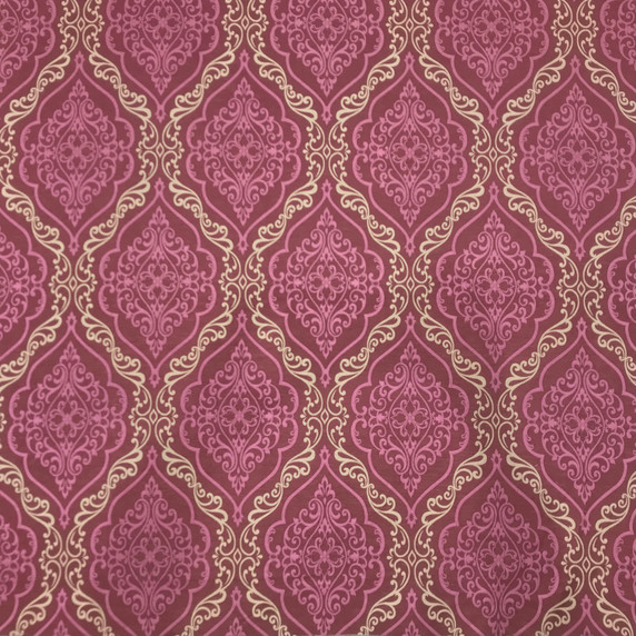 Damask Brocade Upholstery Curtain Fabric, Purple