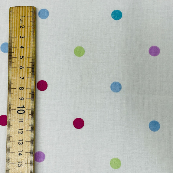 Polka Dot Spotty Cotton Craft Fabric, Candy