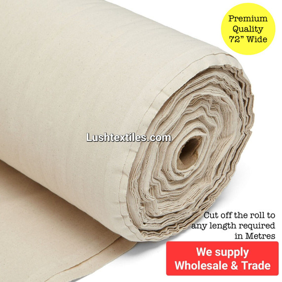 100% Natural Cotton Calico Fabric Medium Weight 145gsm 60" Handcraft Per 1m