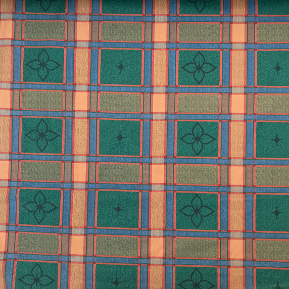 Plaid/Checkered Vintage Cotton Fabric, Green