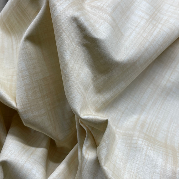 Prestigious Augusta Streak Lines Self Coloured Pattern Vintage Cotton Fabric, Cream