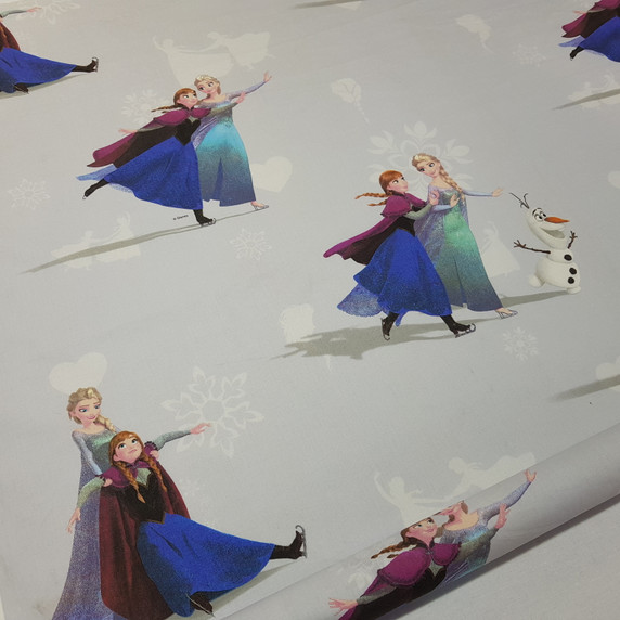 Disney Frozen Olaf/Elsa Print Cotton Craft Fabric, Sky