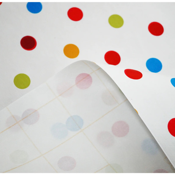 Small Multicoloured Twister Spots PVC Oilcloth Table Protector