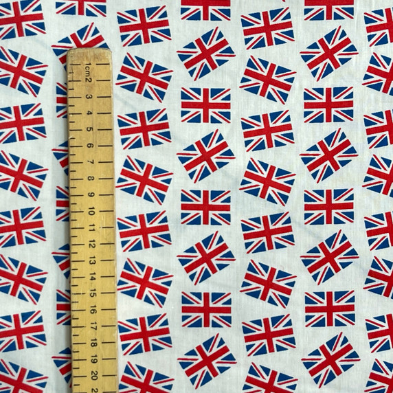 Flags Kings Coronation Union Jack Bunting Polycotton Fabric