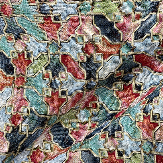 Michaelangelo Abstract Colourful Tapestry Upholstery Fabric