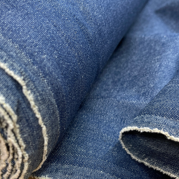 6oz Spray On Stretch Denim Jeans Fabric, Medium Blue