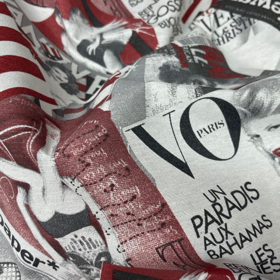 Vogue Paris Magazine Print Curtain Cushion Fabric 54"