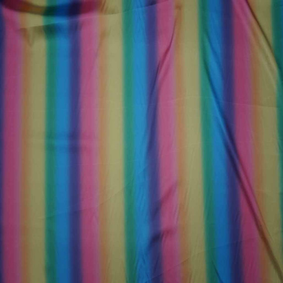 Rainbow Satin Dress Fabric