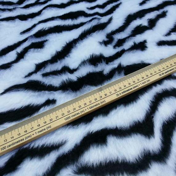 Animal Fun Faux Fur Fabric Material 150cm – Zebra