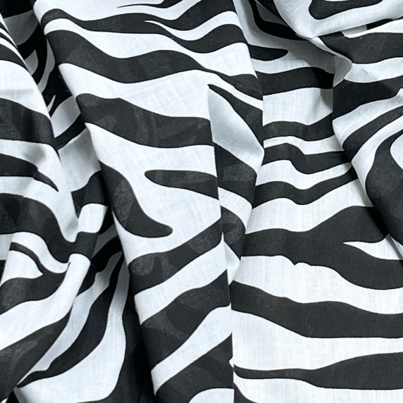 Zebra Print Polycotton Craft Fabric