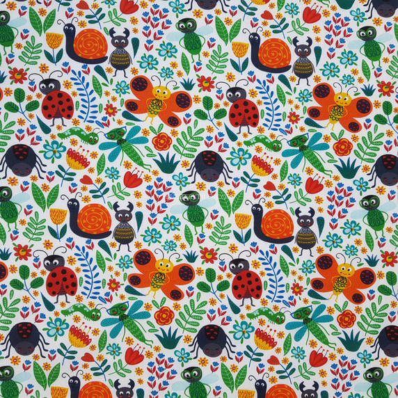 Ladybird And Friends Polycotton Fabric