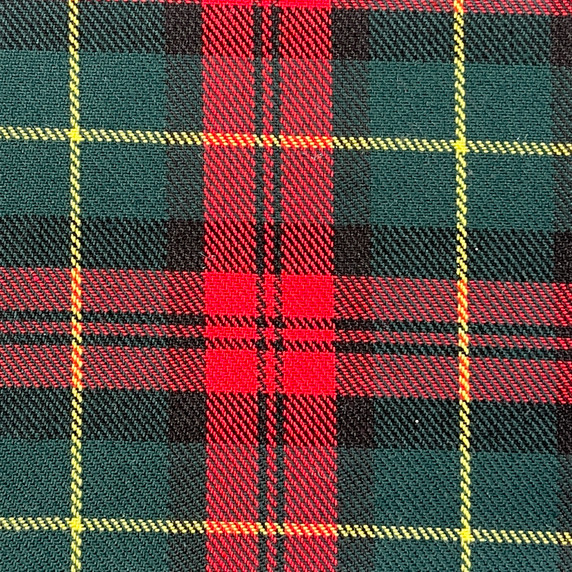 Red/Green Checks Dress Tartan PolyViscose Fabric