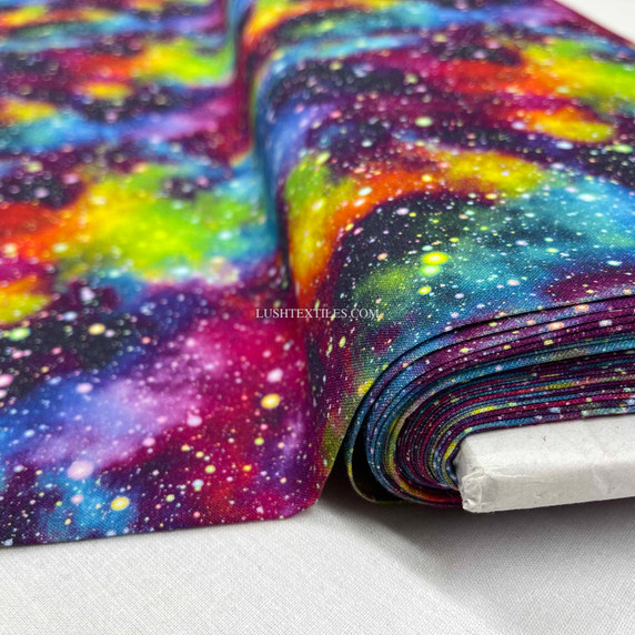Scifi Galaxy Digital Cotton Craft Fabric 140cm Wide, Multicoloured Scifi Galaxy Digital Cotton Craft Fabric 140cm Wide, Multicoloured