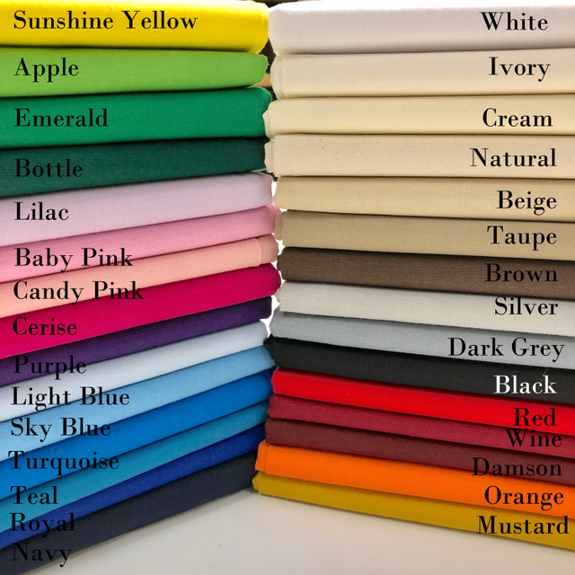 Plain 100% Cotton Craft Fabric Plain 100% Cotton Craft Fabric