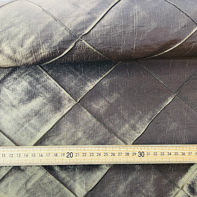 Prestige Fabric importer and wholesaler taffeta fabrics. Diamonds quilted patchwork taffeta fabric, brown two tone